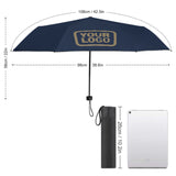 Custom Blue Light Khaki Automatic Umbrella