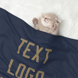 Custom Blue Light Khaki Pet Blanket