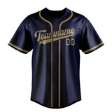 Custom Blue & Light Khaki Colors Design Sports Baseball Jersey