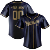 Custom Blue & Light Khaki Colors Design Sports Baseball Jersey