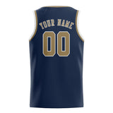 Custom Blue & Light Khaki Colors Design Sports Basketball Jersey