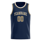 Custom Blue & Light Khaki Colors Design Sports Basketball Jersey