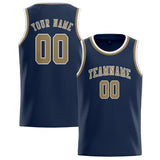 Custom Blue & Light Khaki Colors Design Sports Basketball Jersey