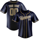 Custom Blue & Light Khaki Colors Design Sports Baseball Jersey