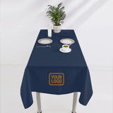 Custom Blue Light Khaki Square Table Cloth
