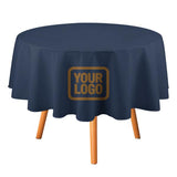 Custom Blue Khaki Round Table Cloth