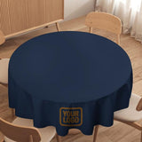 Custom Blue Khaki Round Table Cloth