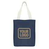 Custom Blue Khaki Canvas Tote Bag