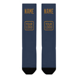 Custom Blue Khaki Knee-High Sock
