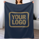 Custom Blue Light Khaki Blanket