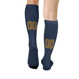 Custom Blue Khaki Knee-High Sock