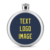 Custom Blue Light Yellow Hip Flask