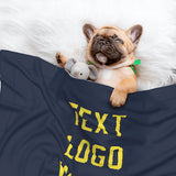 Custom Blue Light Yellow Pet Blanket