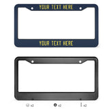 Custom Blue Light Yellow License Plate Frame