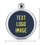 Custom Blue Light Yellow Hip Flask