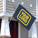 Custom Blue Light Yellow Flag