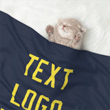 Custom Blue Light Yellow Pet Blanket