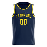 Custom Blue & Light Yellow Colors Design Sports Basketball Jersey