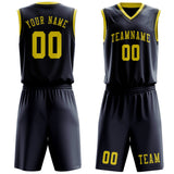 Custom Blue Light Yellow Basketball Set