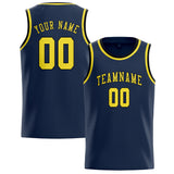 Custom Blue & Light Yellow Colors Design Sports Basketball Jersey