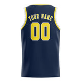 Custom Blue & Light Yellow Colors Design Sports Basketball Jersey