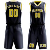 Custom Blue Light Yellow Basketball Set