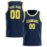 Custom Blue & Light Yellow Colors Design Sports Basketball Jersey