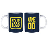 Custom Blue Light Yellow Mug