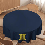 Custom Blue Light Yellow Round Table Cloth