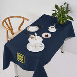 Custom Blue Light Yellow Square Table Cloth
