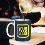 Custom Blue Light Yellow Mug