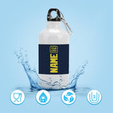 Custom Blue Light Yellow Sports Bottle