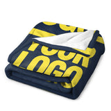 Custom Blue Light Yellow Blanket