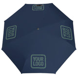 Custom Blue Blue Green Automatic Umbrella