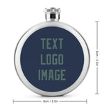 Custom Blue Blue Green Hip Flask
