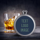 Custom Blue Blue Green Hip Flask