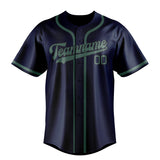 Custom Blue & Blue Green Colors Design Sports Baseball Jersey