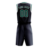 Custom Blue Blue Green Basketball Set