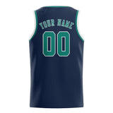Custom Blue & Blue Green Colors Design Sports Basketball Jersey