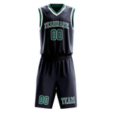 Custom Blue Blue Green Basketball Set