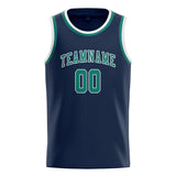 Custom Blue & Blue Green Colors Design Sports Basketball Jersey