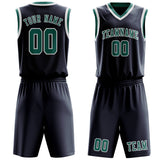 Custom Blue Blue Green Basketball Set
