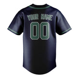 Custom Blue & Blue Green Colors Design Sports Baseball Jersey