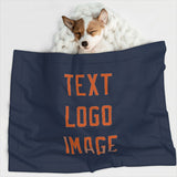 Custom Blue Orange Pet Blanket