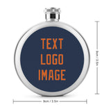 Custom Blue Orange Hip Flask