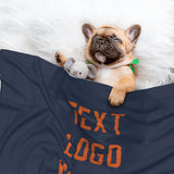 Custom Blue Orange Pet Blanket