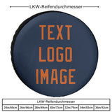 Custom Blue Orange Truck Tires