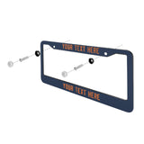 Custom Blue Orange License Plate Frame