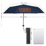 Custom Blue Orange Automatic Umbrella