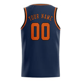 Custom Blue & Orange Colors Design Sports Basketball Jersey